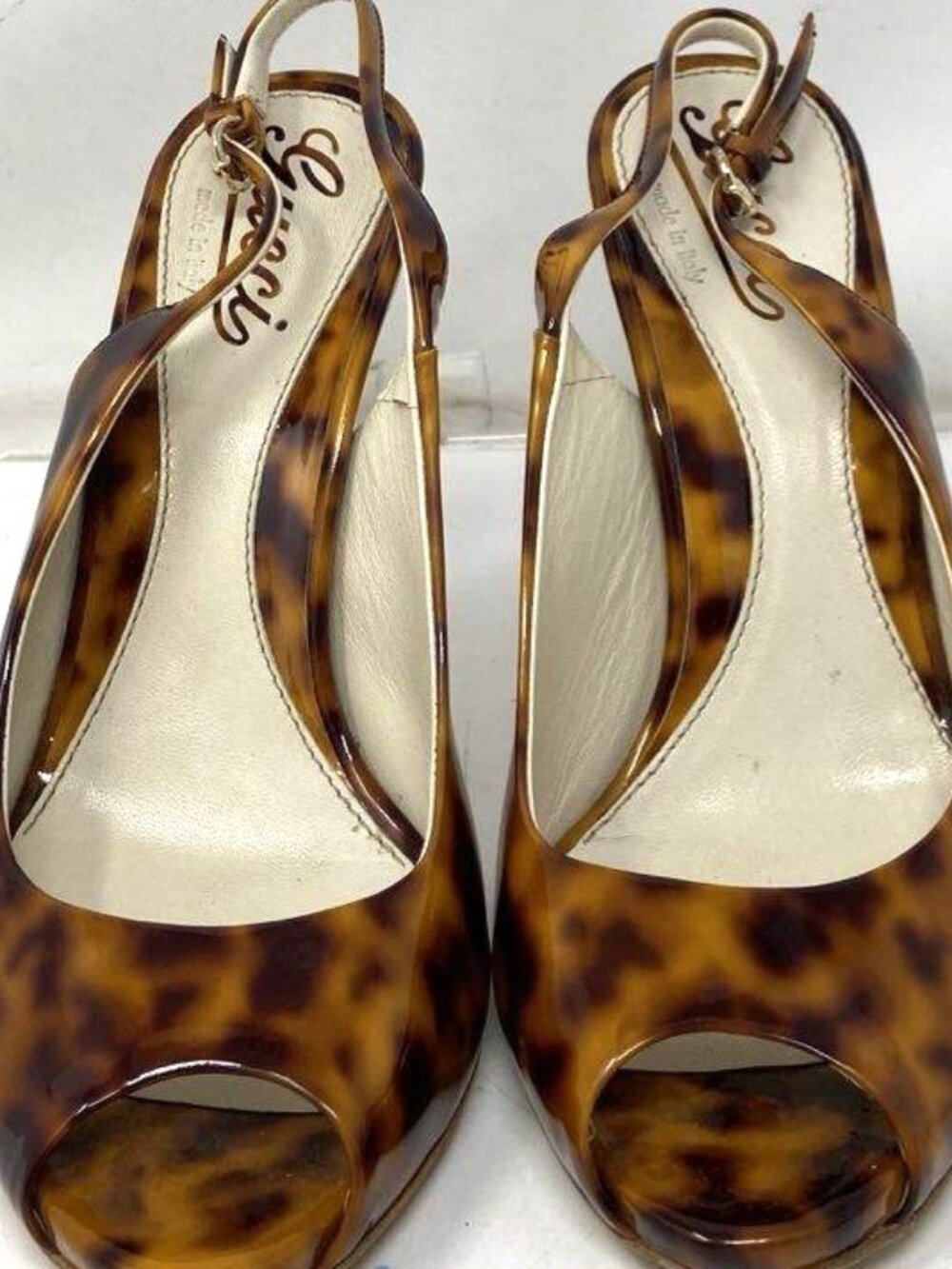 Women Gucci Open Toe Slingback Heels